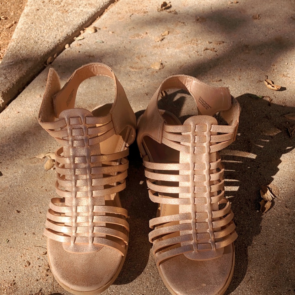 gold sandals